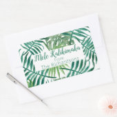 Mele Kalikimaka Weihnachtsferien-Typografie Rechteckiger Aufkleber (Umschlag)