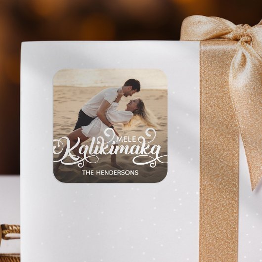 Mele Kalikimaka Weihnachtsgebäck Quadratischer Aufkleber