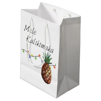Mele Kalikimaka - Weihnachtsgeschenk-Tasche Mittlere Geschenktüte