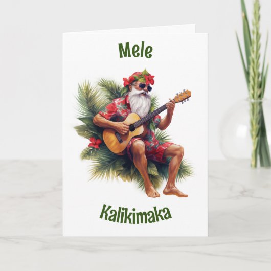 Mele Kalikimaka Weihnachtskarte Dankeskarte (Vorderseite)