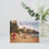 Mele Kalikimaka Weihnachtskarten! Feiertagspostkarte (Stehend Vorderseite)