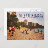 Mele Kalikimaka Weihnachtskarten! Feiertagspostkarte (Vorne/Hinten)