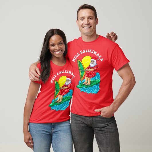 Mele Kalikimaka Weihnachtsmann Surfen T-Shirt (Unisex)