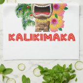 Mele Kalikimaka Weihnachtsmann Tiki Küchentuch (Gefaltet)