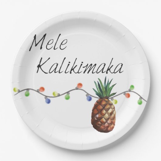Mele Kalikimaka - WeihnachtspapierTeller Pappteller (Vorderseite)