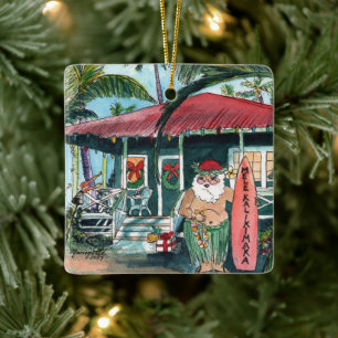 Mele Kalikimaka Weihnachtsplatz Keramikornament
