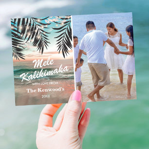 Mele Kalikimaka Weihnachtsstrand Feiertagskarte