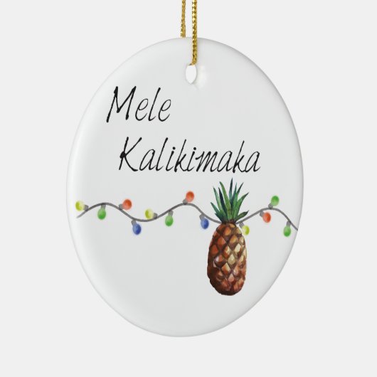 Mele Kalikimaka - Weihnachtsverzierung Keramikornament (Rechts)