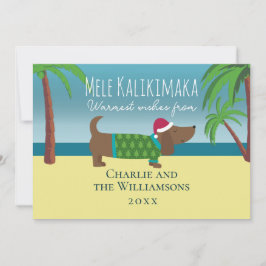 Mele Kalikimaka Weiner Flat Christmas Feiertagskarte