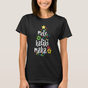 Mele Kalikimaka Women Hawaiian Hawaii Weihnachten T-Shirt