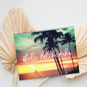 Mele Kalikimaka Wunderschöner Hawaiianischer Sonne Karte