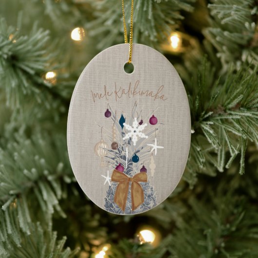 Mele Kalikimaka, Zuckerpflaume Keramik Ornament (Baum)