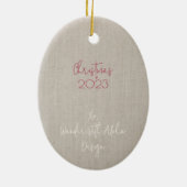 Mele Kalikimaka, Zuckerpflaume Keramik Ornament (Hinten)