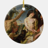 Meleager und Atalanta (Öl auf Leinwand) Keramik Ornament (Hinten)