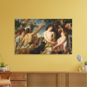 Meleager und Atalanta (Öl auf Leinwand) Leinwanddruck (Insitu (Wohnzimmer))