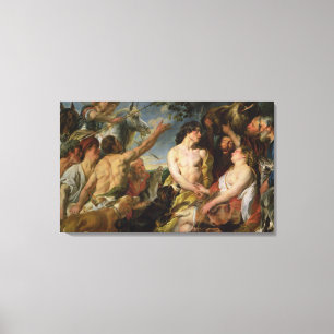 Meleager und Atalanta (Öl auf Leinwand) Leinwanddruck