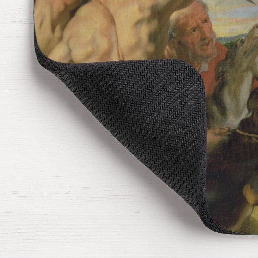 Meleager und Atalanta (Öl auf Leinwand) Mousepad (Ecke)