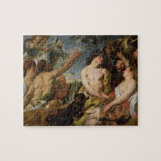 Meleager und Atalanta (Öl auf Leinwand) Puzzle (Horizontal)