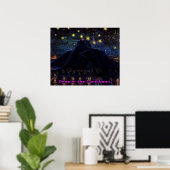 Melee Starry Night 2 Starry Night über der Insel Poster (Heimbüro)