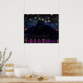 Melee Starry Night 2 Starry Night über der Insel Poster (Küche)