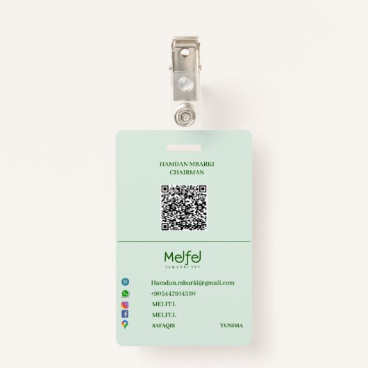 MELFEL AUSWEIS (Rückseite mit Klammer)