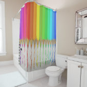 Melgende Regenbogenpfeifen Duschvorhang (Beispiel)