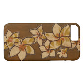 Meliahawaiisches Plumeria-Imitat hölzern Case-Mate iPhone Hülle (Rückseite (Horizontal))