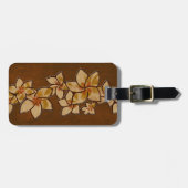Meliahawaiisches Plumeria-Imitat-hölzerne Gepäckanhänger (Vorderseite horizontal)