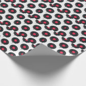 Melierte Vinyl-Platten, künstlerisches Muster. Geschenkpapier (Ecke)