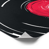 Melierte Vinyl-Platten, künstlerisches Muster. Poster (Ecke)