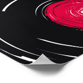 Melierte Vinyl-Platten, künstlerisches Muster. Poster (Ecke)