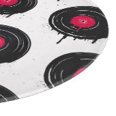 Melierte Vinyl-Platten, künstlerisches Muster. Schneidebrett (Ecke)