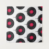 Melierte Vinyl-Platten, künstlerisches Muster. Wandteppich (Vorderseite (Horizontal))