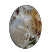 Melierter Käse Nacho Funny Food Dartscheibe (Vorderseite Links)