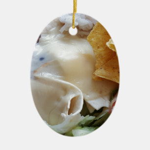Melierter Käse Nacho Funny Food Keramik Ornament