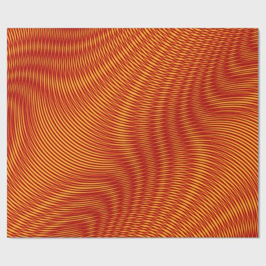 Melierter Kupfer-Effekt Moiré Stripes Abstrakt Geschenkpapier (Flach)