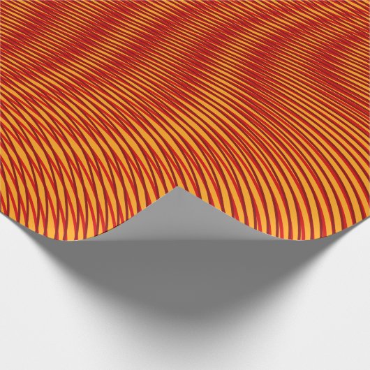 Melierter Kupfer-Effekt Moiré Stripes Abstrakt Geschenkpapier (Ecke)