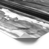 'Meliertes' Abstraktes Schwarz-Weiß-Poster drucken Poster (Ecke)