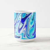 Meliertes Blau | Fluid Art Kaffeetasse (Mittel)