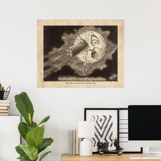 Méliès Le Voyage dans la Lune Tableau 9 Poster (Heimbüro)