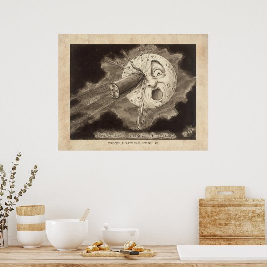 Méliès Le Voyage dans la Lune Tableau 9 Poster (Küche)