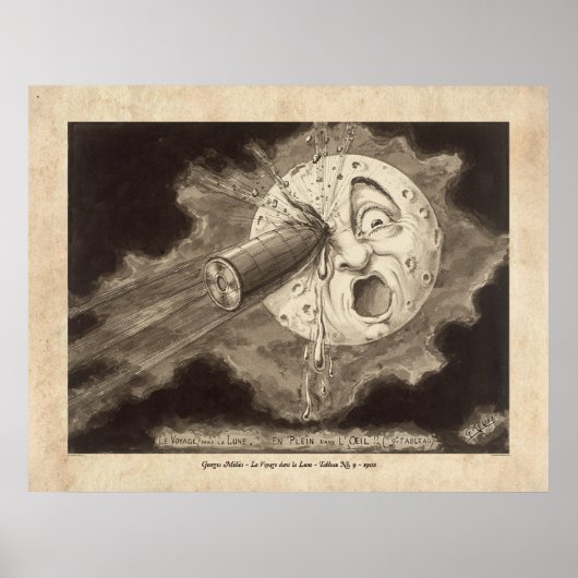 Méliès Le Voyage dans la Lune Tableau 9 Poster (Vorne)