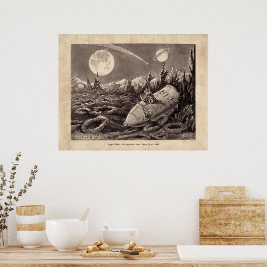 Méliès Voyage dans la Lune Tableau 10 Poster (Küche)