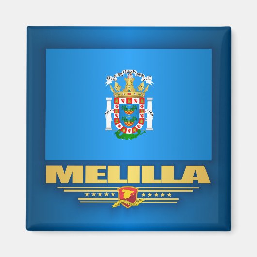 Melilla-Flagge Magnet (Vorne)