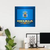 Melilla-Flagge Poster (Heimbüro)