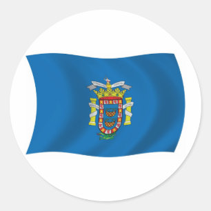 Melilla-Flaggen-Aufkleber Runder Aufkleber