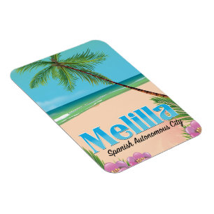Melilla Spanish Autonome City Travel Poster. Magnet