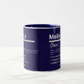 Melinda, Girl Personalized Name Definition Mug Zweifarbige Tasse (Mittel)