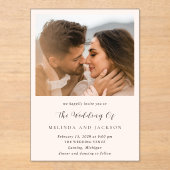 Melinda Modern Wedding Acryleinladungen (Vorderseite)