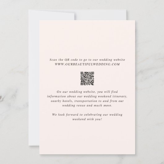 Melinda Modern Wedding Einladung (Rückseite)